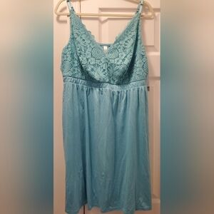 Elegant Blue Lace Dress